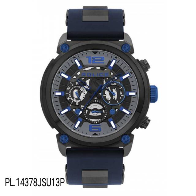 JAM TANGAN PRIA RUBBER STRAP POLICE PL.14378JSU13P