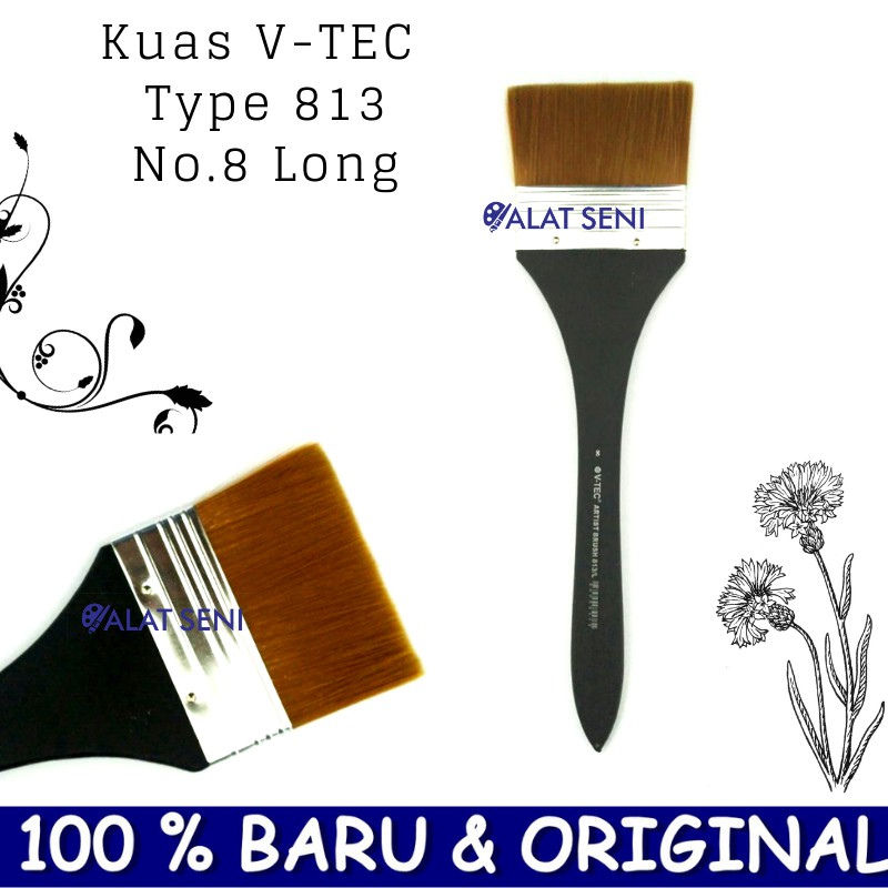 

V-Tec Kuas 813 No.8 Long / kuas lukis Vtec813 No. 8 Long Terlaris dan Termurah