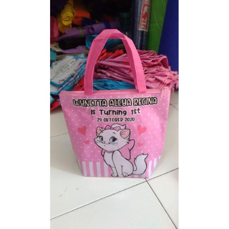Tas ultah anak custom nama dan foto / tas ultah anak unik / tas ultah anak perempuan