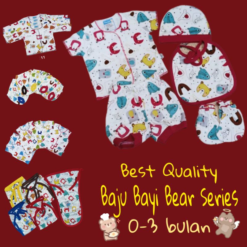 Baju bayi 0-3m NASUKA halus isi 3/ Baju bayi new born / baju bayi Premium-1