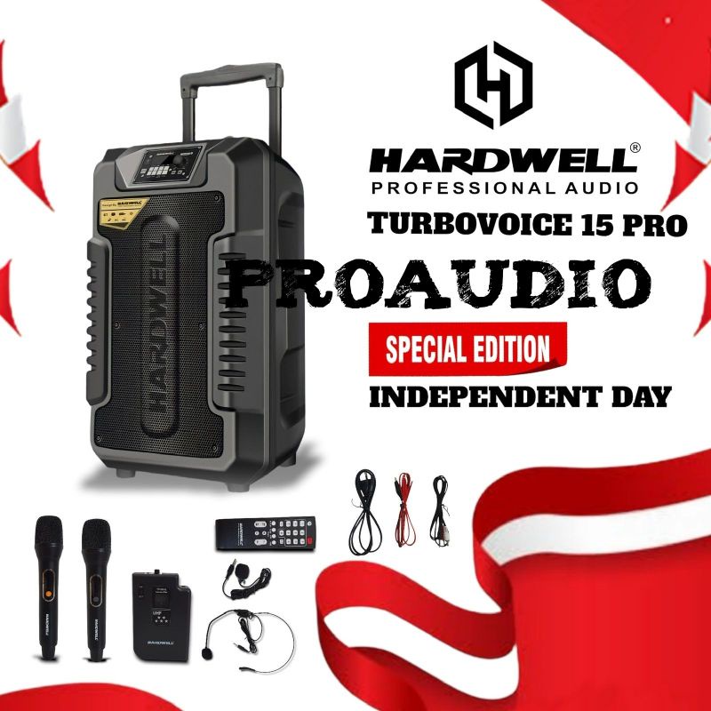 speaker portable meeting hardwell 15 inch turbovoice 15 pro original