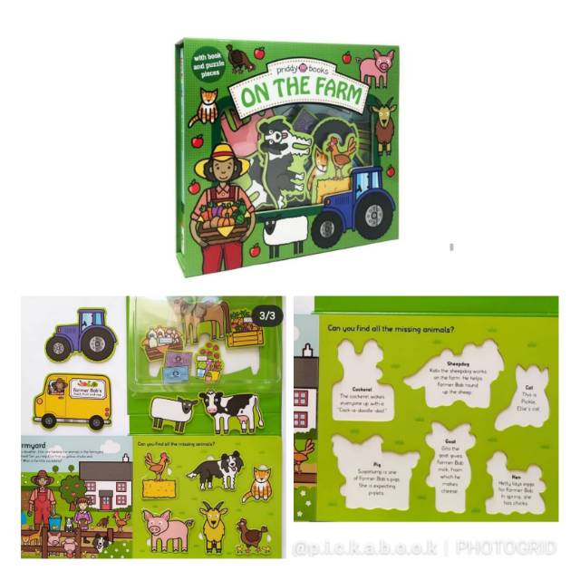 Boxset priddy books on the farm puzzle playset