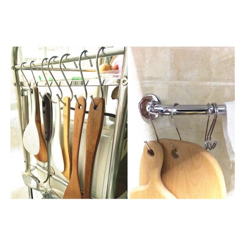 CANTELAN Gantungan Pengait PERABOTAN DAPUR STAINLESS GANTUNGAN HOOK MOTIF S SERBAGUNA