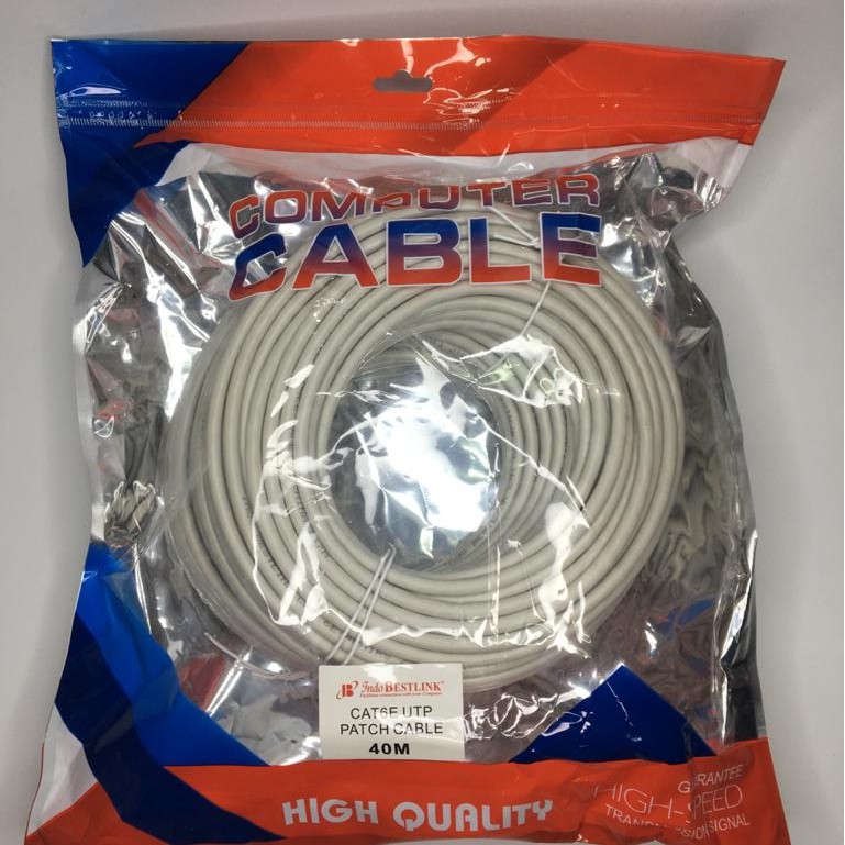 Jual 40m Kabel LAN Cat6 Good Quality Patchcord Cat 6 Rj45 Straight