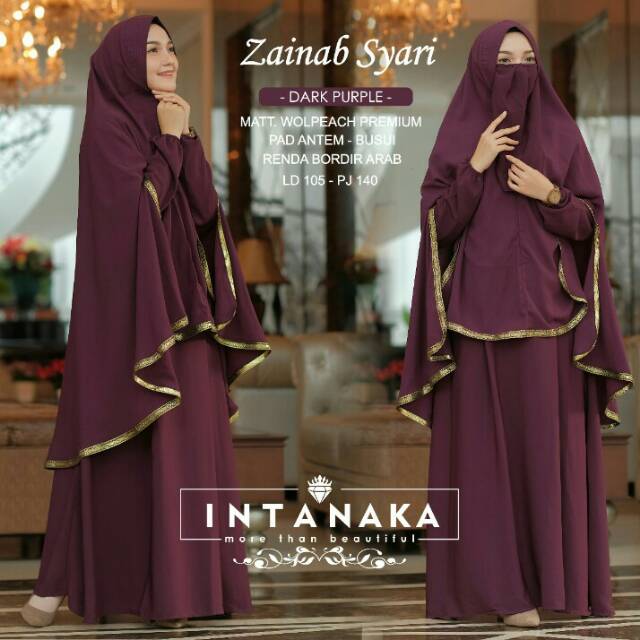 ZAINAB SYARI | INTANAKA | GAMIS SET SYARI | GAMIS POLOS | GAMIS SET NIQOB | GAMIS SET CADAR