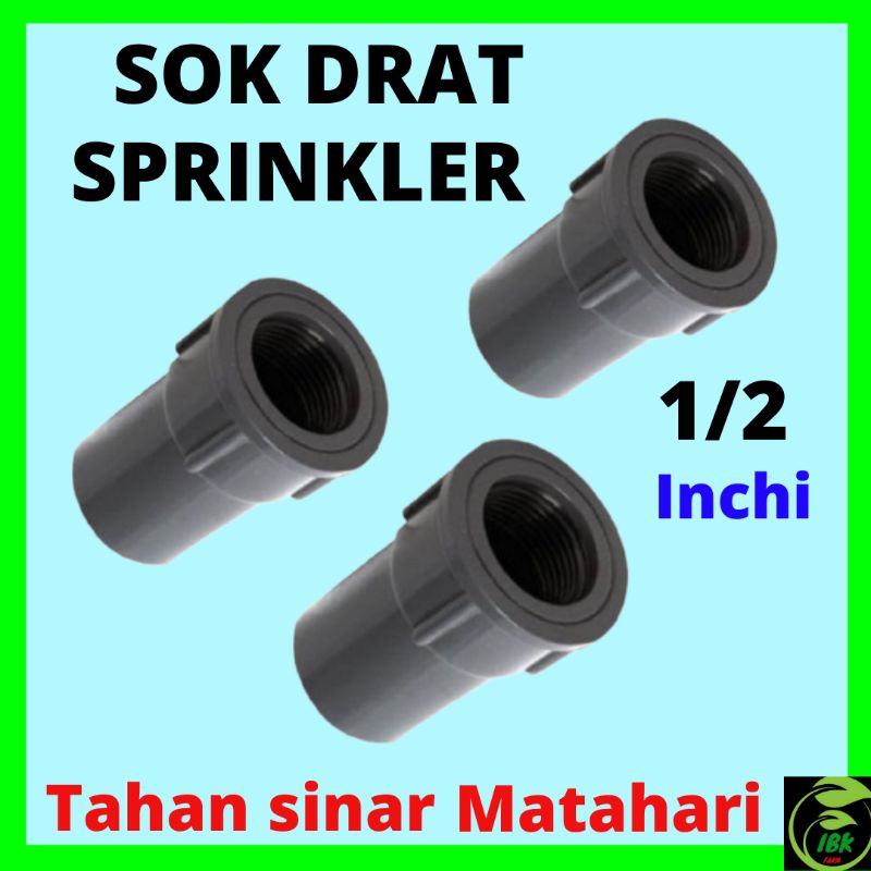 Sprinkler Pertanian Pipa Sprinkler Drat Dalam 1/2" Sambungan Pipa Khusus Ke Sprinkler