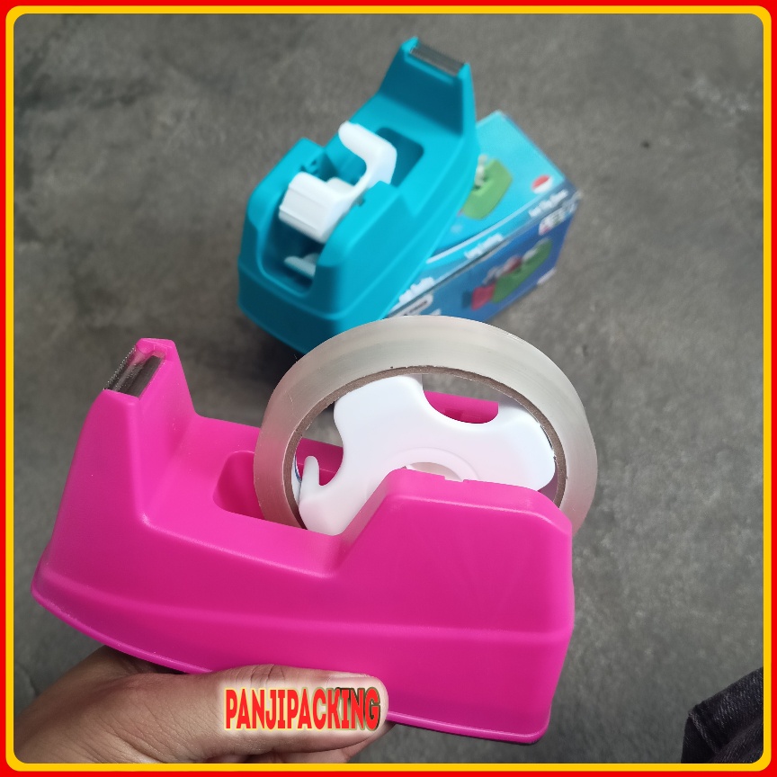 

RK Tape Dispenser Solasi Pemotong Lakban Tempat selotip 1 inch / 1/2 inch