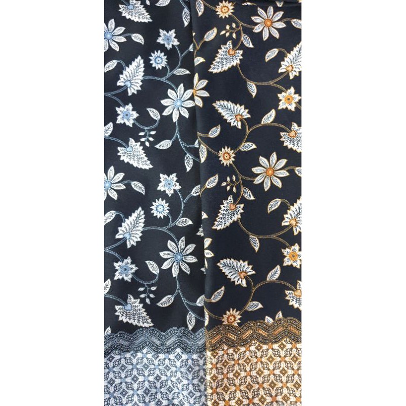 Kain Bahan Bahan Batik Printing Motif Bunga Melati | meteran & grosiran tanah abang
