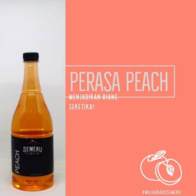 

Sirup perasa Peach 1000ml / Semeru Sirup