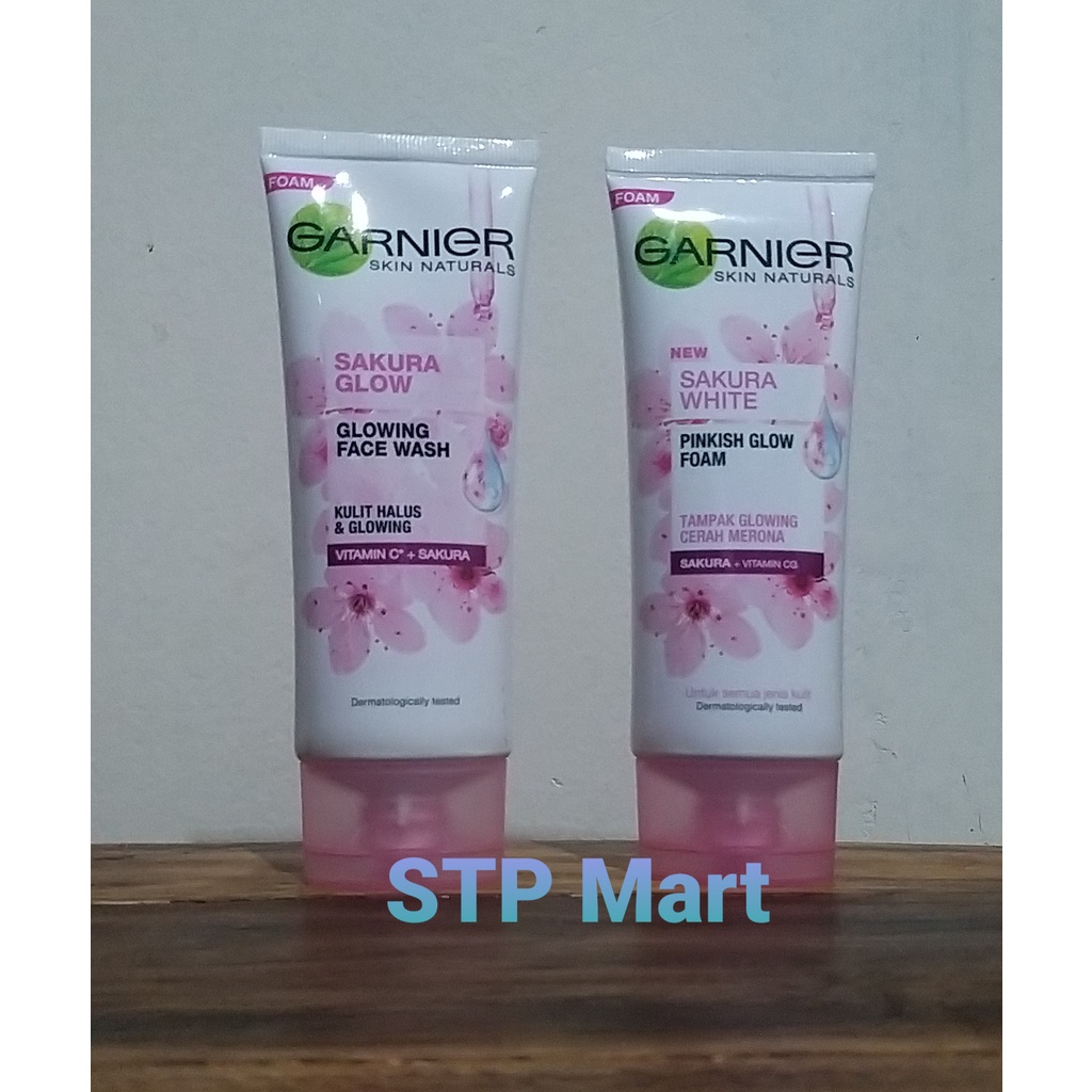 Jual GARNIER SKIN NATURALS SAKURA WHITE pinkish glow foam /// GARNIER