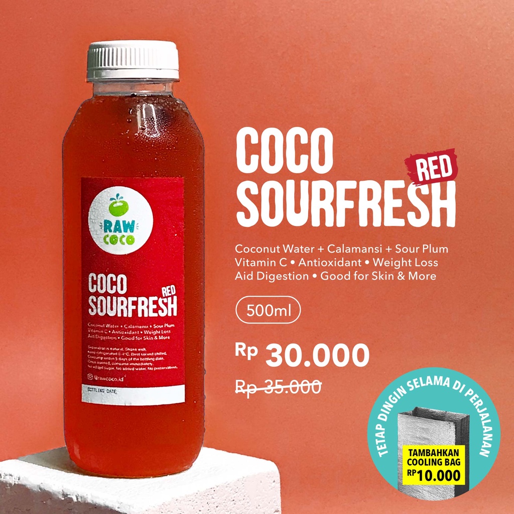 

Coco SourFresh Red 500ml — Air Kelapa Muda + Kalamansi + Kiamboy