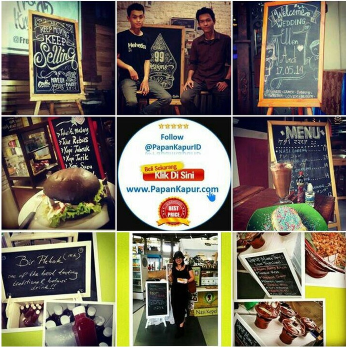 

Papan Tulis Kapur Standing Menu Board Cafe promo