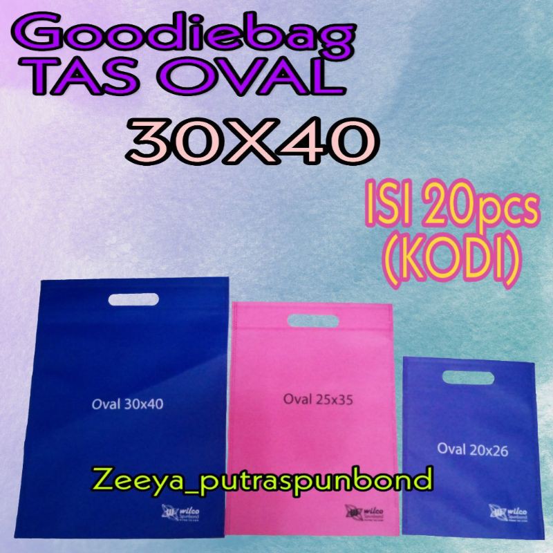

GOODIE BAG TAS OVAL/UK (30X40)||KODI (20pcs)