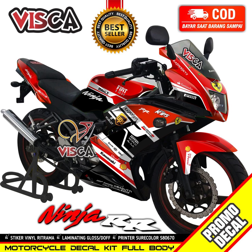 Decal Ninja rr Decal Ninja 150 RR Stiker Ninja Stiker Ninja Rr 150 Ferrari