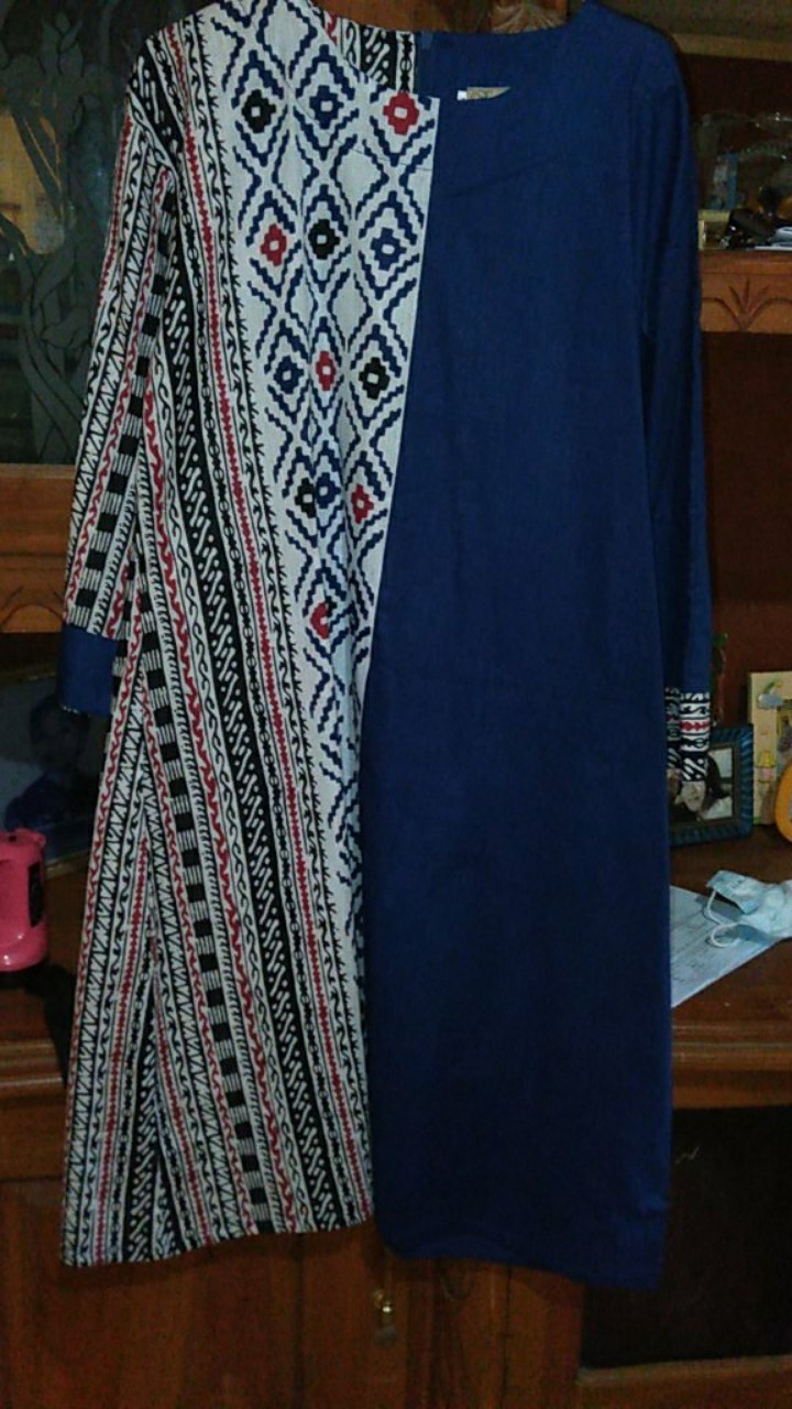 Terlaris Serut Genes Jelita Tunic Navbor Yelbor Whitbor Creambor Tunik Batik Modern Hrb030 Dolbi Dob