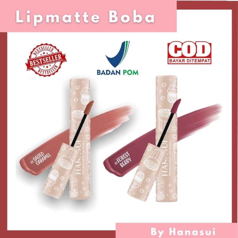 HANASUI MATTEDORABLE LIPCREAM BOBA EDITION