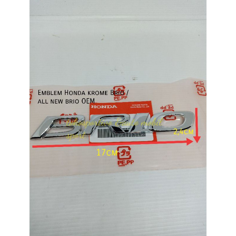 Emblem Logo stiker Tulisan Huruf Tulisan Honda Brio chrome all new Brio