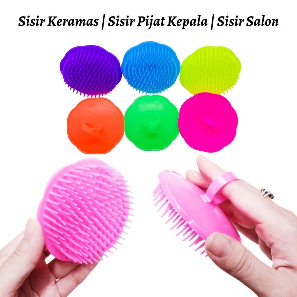 Sisir Keramas Bulat Rambut Salon Keramas Barbershop Sikat Ketombe Pijat Mandi Perlengkapan Kamar Mandi Barang Unik Murah Lucu Import