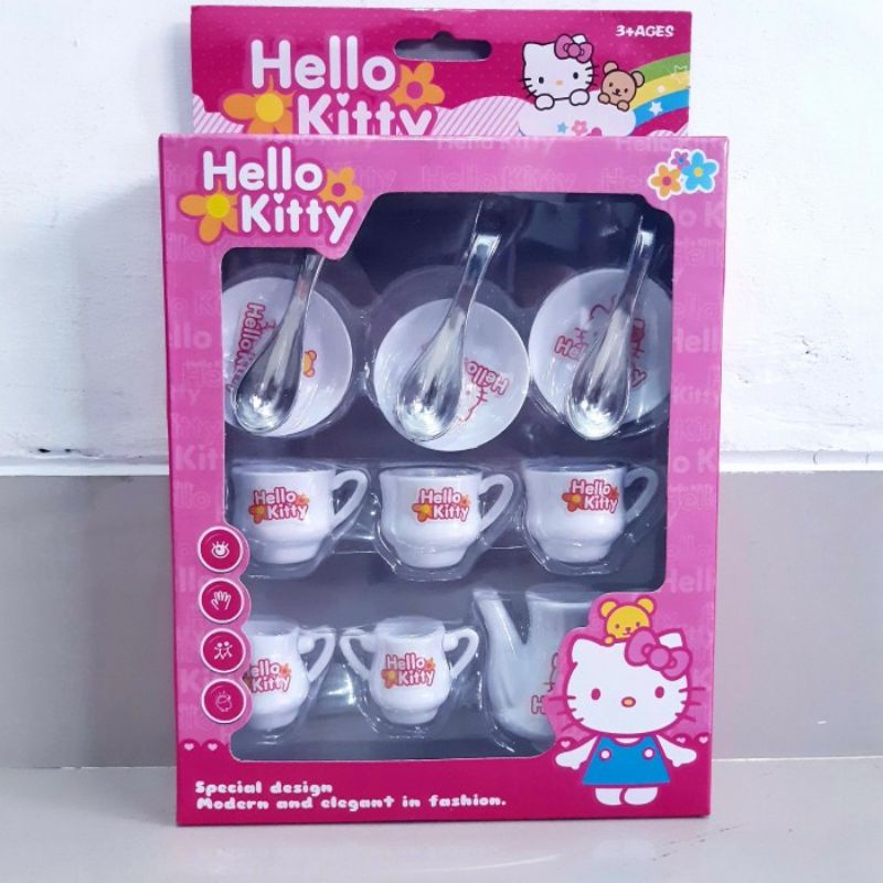 Mainan Set Alat Makan Teko Gelas Piring Kitchen Set Masak Masakan Anak Perempuan Cewek