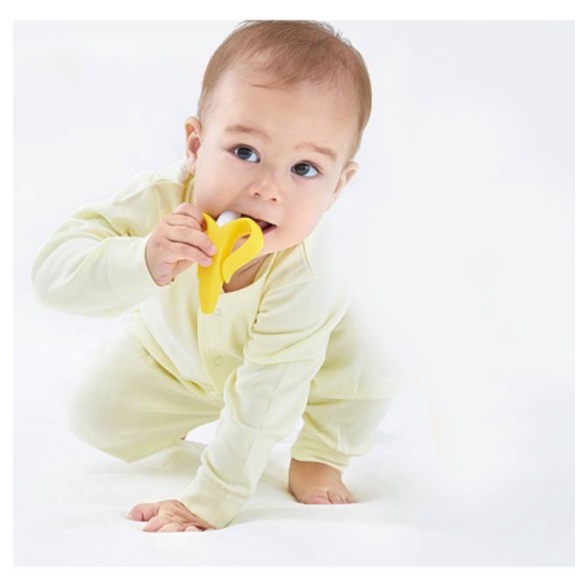 Sikat gigi anak sikat gigi bayi Banana teether gigitan bayi pisang sikat gigi pisang