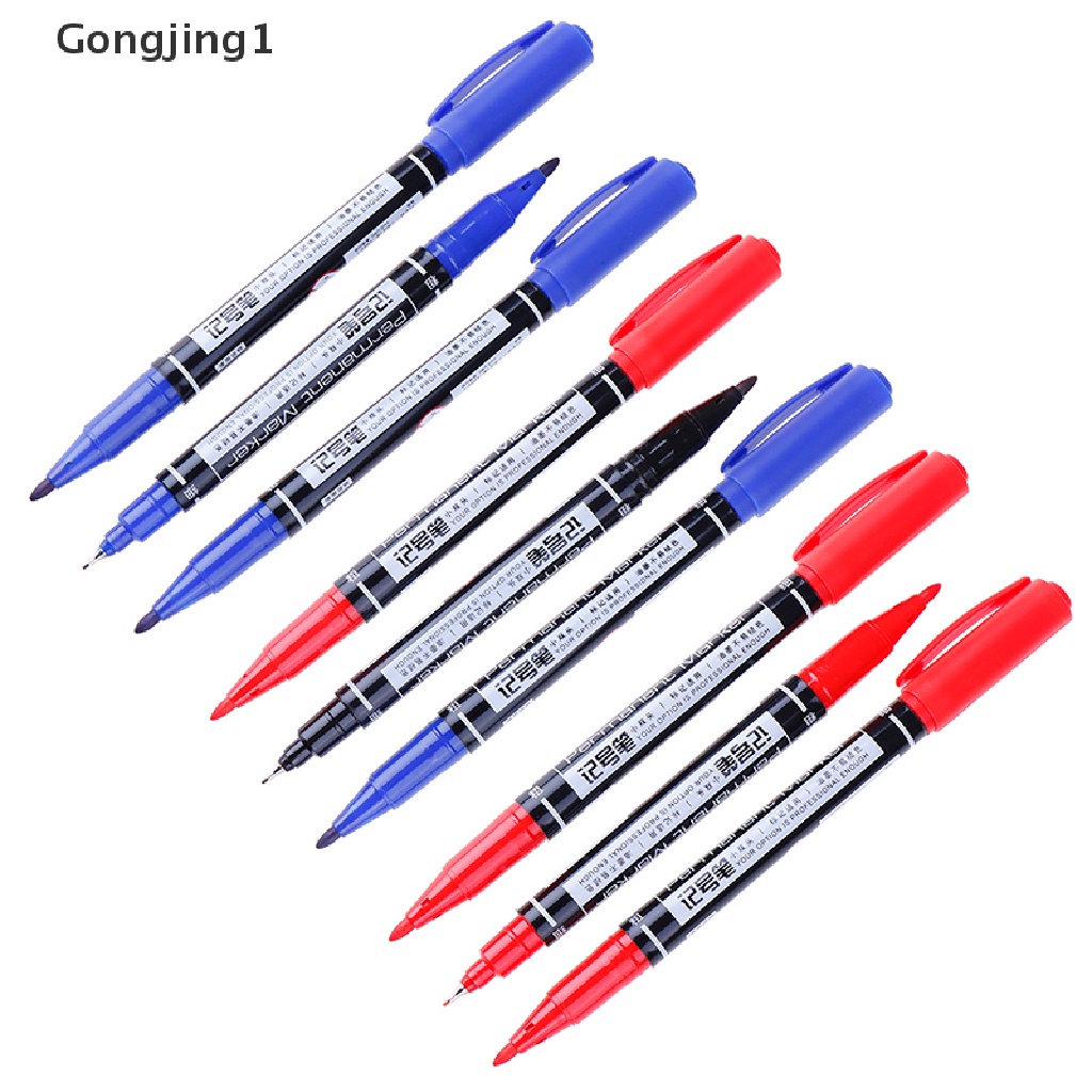 Gongjing1 3 Pcs Spidol Papan Sirkuit PCB Twin Tip Anti etching Warna Merah / Hitam / Biru