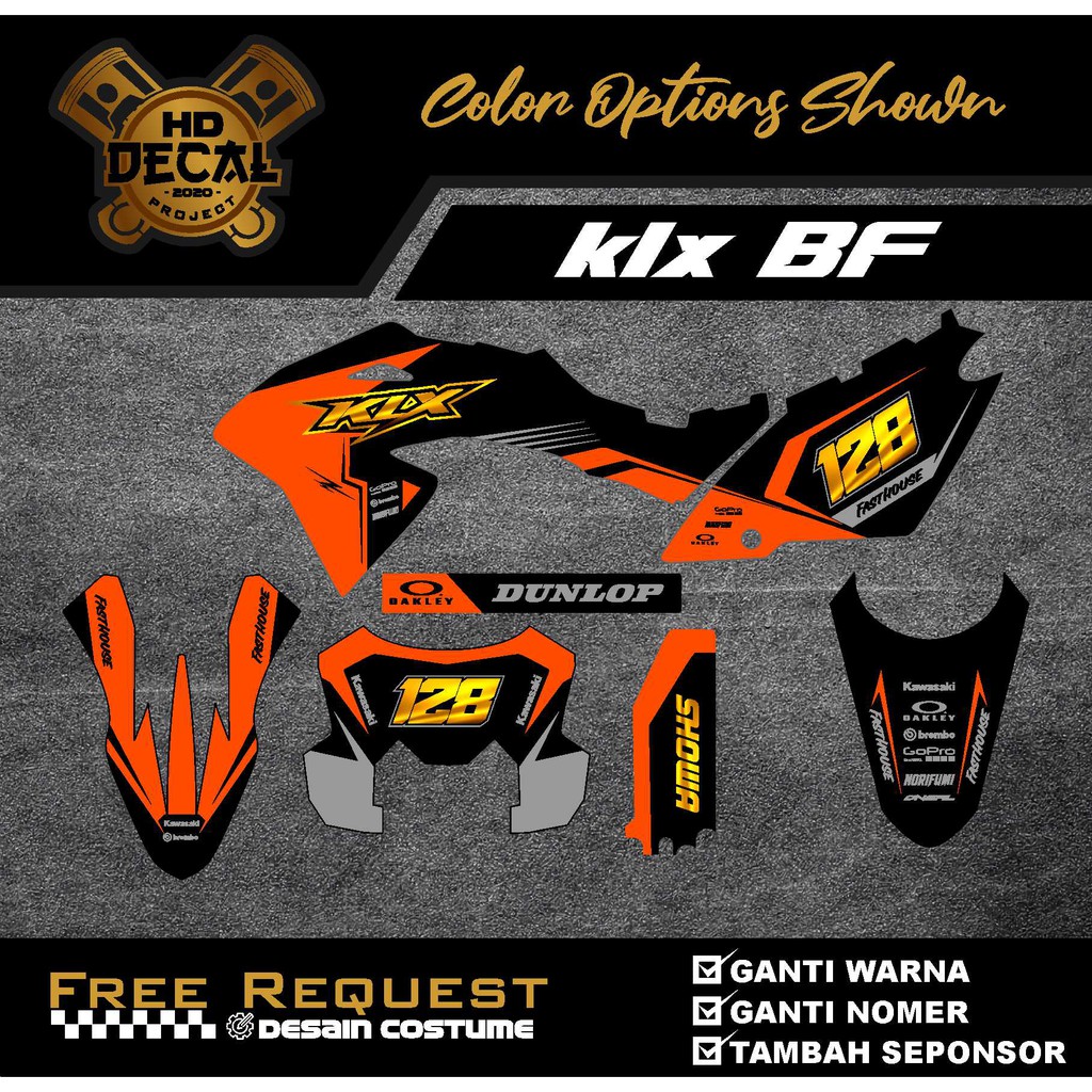 DECAL STIKER KLX BF/KLX G/KLX LAMA FULL BODY COSTUME DESIGN