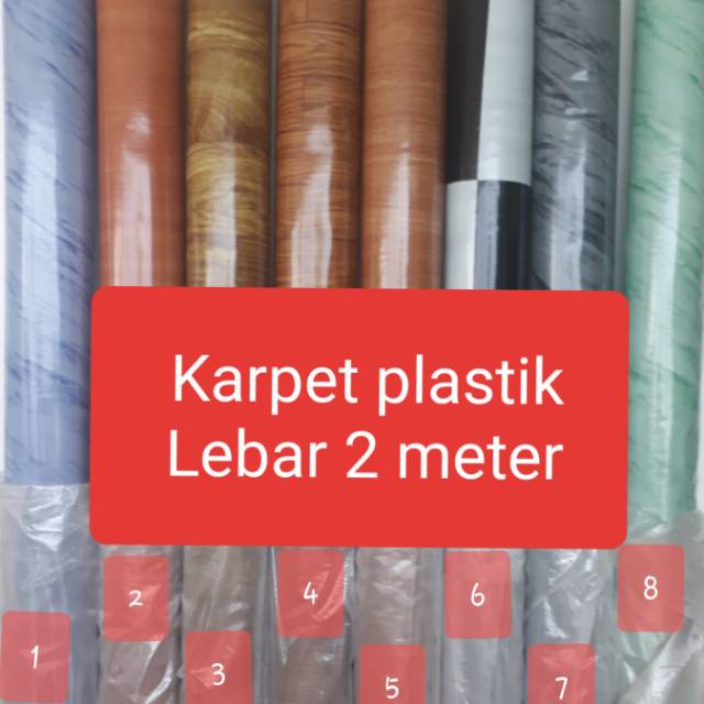 KARPET PLASTIK KARPET LANTAI VINYL PLASTIK LEBAR 2m harga per 1 roll Rp. 550.000