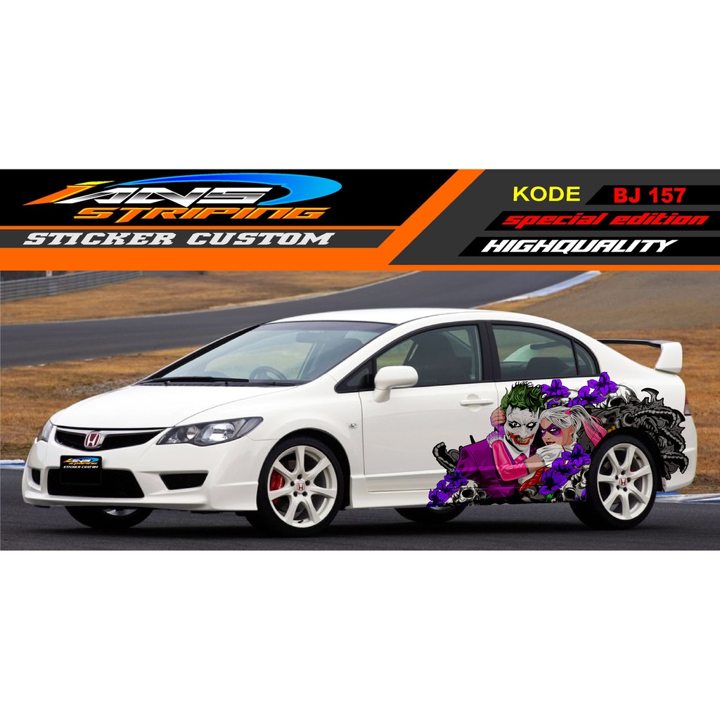 STICKER MOBIL SEDAN JOKER / DECAL STICKER MOBIL TIMOR / STICKER VIOS / STIKER MOBIL