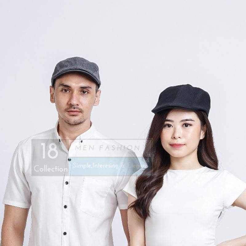 Grosir Topi Pet / Copet / Patino Model Flat Cap Murah / Topi Pria Cowo / Topi Pelukis / Painter Hat