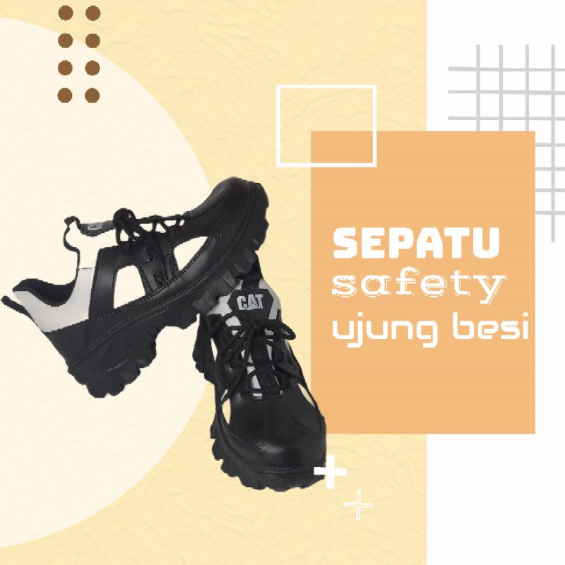 sepatu safety ujung besi pria