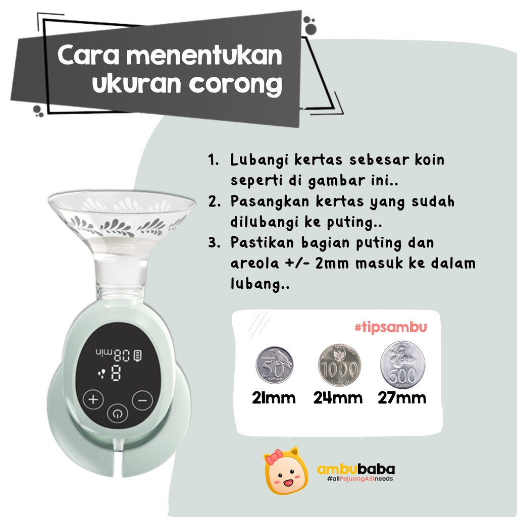 Bebetons NEO PALM Spare Part Pompa ASI Corong Silikon Konektor Diafragma Valve