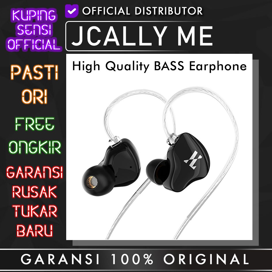 JCALLY ME Super BASS Stereo Earphone with Mic alt KZ EDX Pro QKZ AK6 Pro CCA CRA