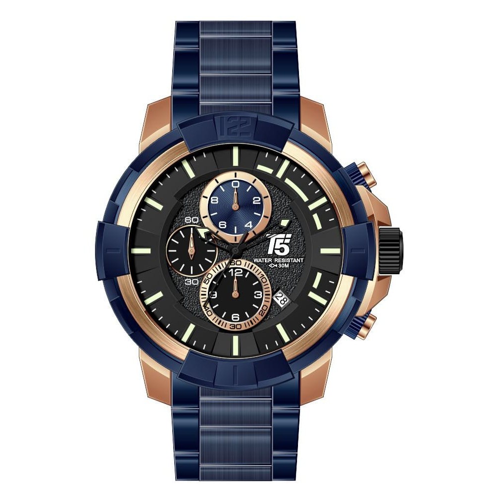 Jam Tangan Pria Chrono Stopwatch T5 H3815G 3815 Original