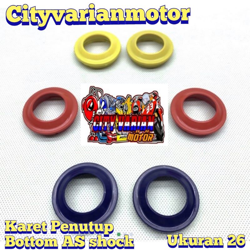 PENUTUP KARET SEAL SHOCK DEPAN TABUNG BOTTOM SHOCK AS 26 MM KARET SHOCK DEPAN SEL SEAL AS 26MM