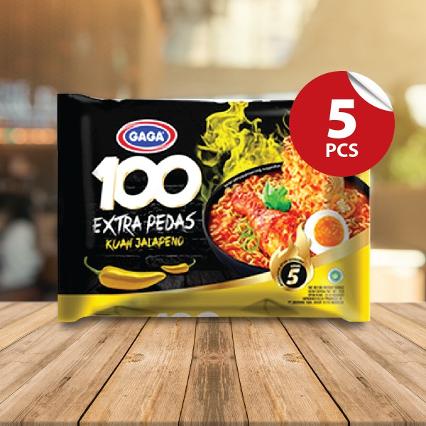 

Gaga Mie Instant 100 Extra Pedas Kuah Jalapeno 75G
