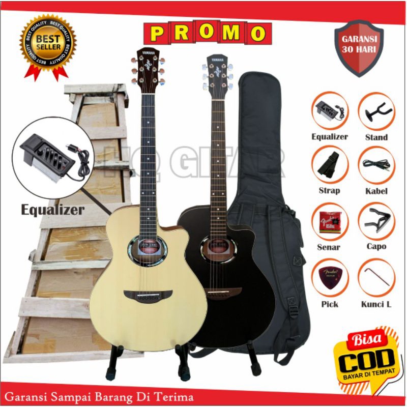 Gitar akustik ELEKTRIK yammaha apx500ii. tanam besi. bonus pick+kunci L. free packing kayu