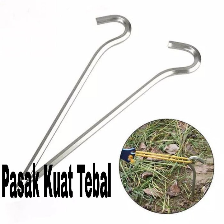 PROMO PASAK TENDA CAMPING PASAK BESI GALVANIS 3MM KUAT