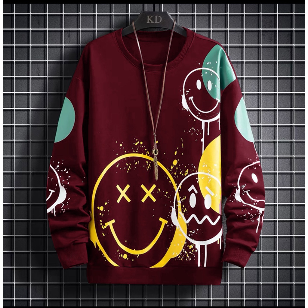 BISA COD /baju sweater smile /baju atasan / sweater/ jumper -mukzhop