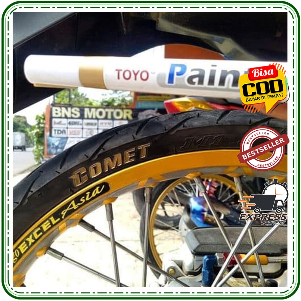 

SPIDOL TOYO FLYSEA VAUTO Spidol Ban Mobil Motor orriginal Paint Marker Kuat Awet Tidak Luntur