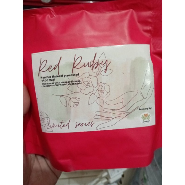 

roasted bean arabica red ruby natural 200gr