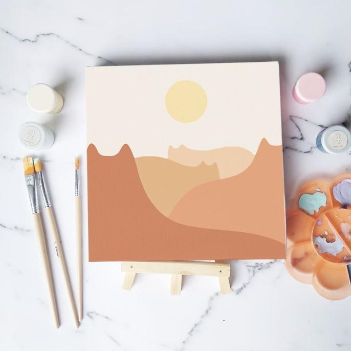 

Paint by number lukisan kucing gurun versi 1 canvas 20x20 cm