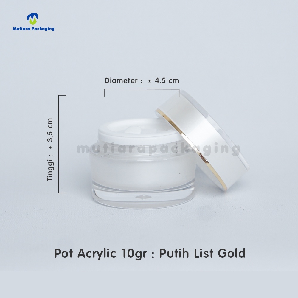 TERLARIS  POT ACRYLIC 10GR PEARL LIST GOLD/ POT AKRILIK 10GR MUTIARA LIST EMAS / JAR 10GRAM