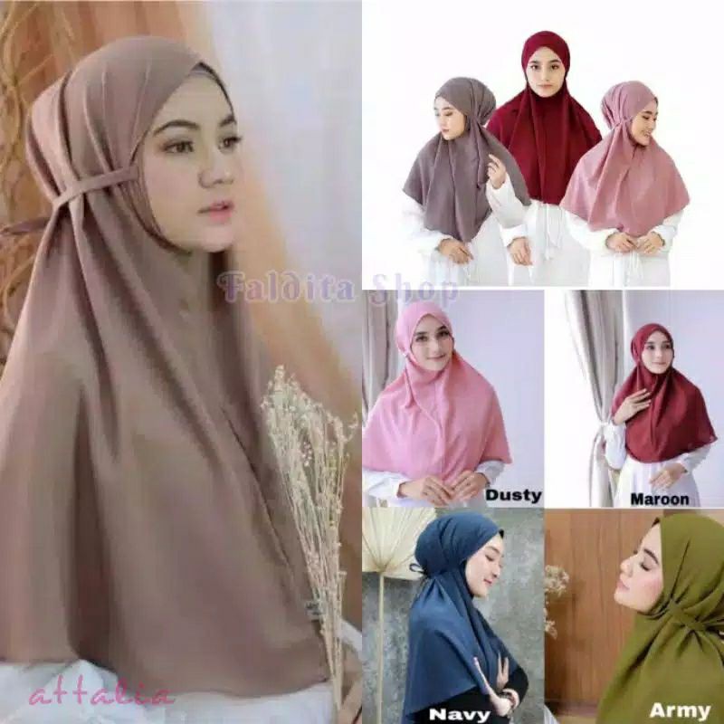 Bergo Maryam bahan wolfis premium/jilbab bergo maryam non pet