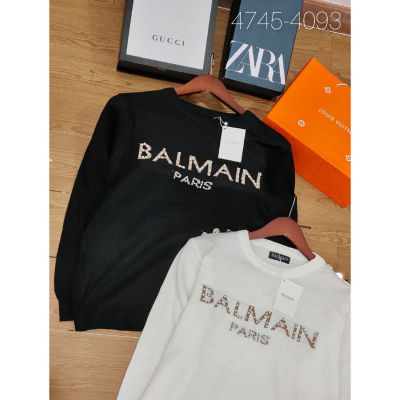 Sweater Balmain Rajut Mutiara Import Taglabel BALMAIN