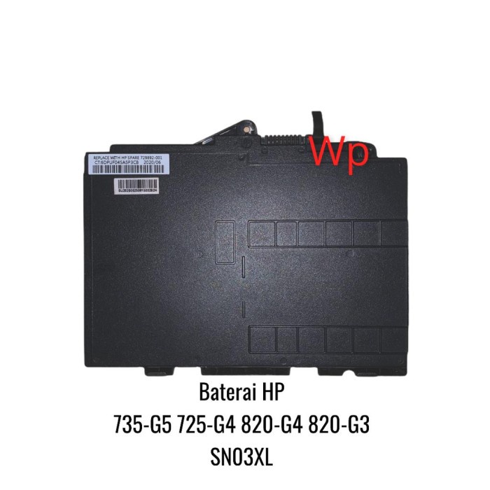 Baterai Laptop HP 735-G5 725-G4 820-G4 820-G3 HSTNN-U86T SN03XL