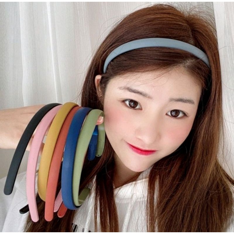 12PCS !!!Bando  Premium Doff untuk Pria Wanita Model Korea Bandana Zigzag Sirkam Comb Headband Bando