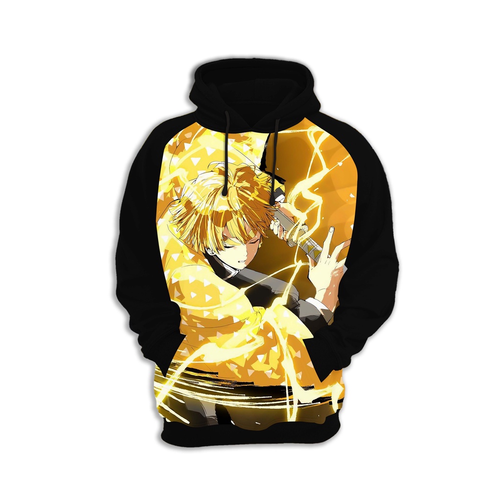 JAKET HOODIE KIMETSU NO YAIBA FULLPRINT 3D ZENITSU AGATSUMA