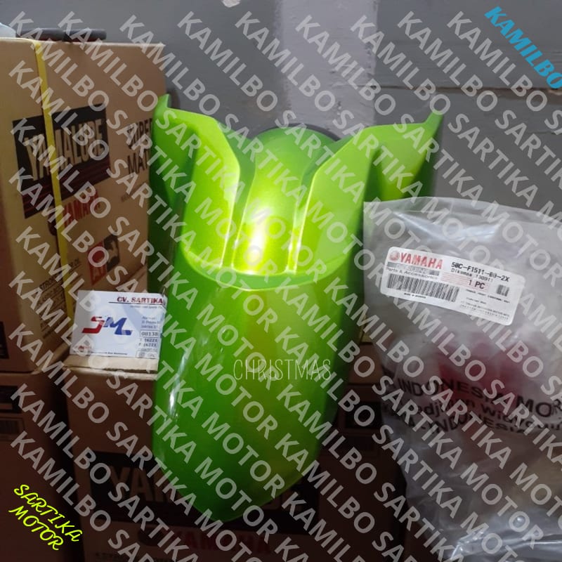 (100% Ori ) Spakbor Depan0/Fender Front Jup MX 135 (LGREENM6) 55S1 50C-F1511-00-2X Elegan