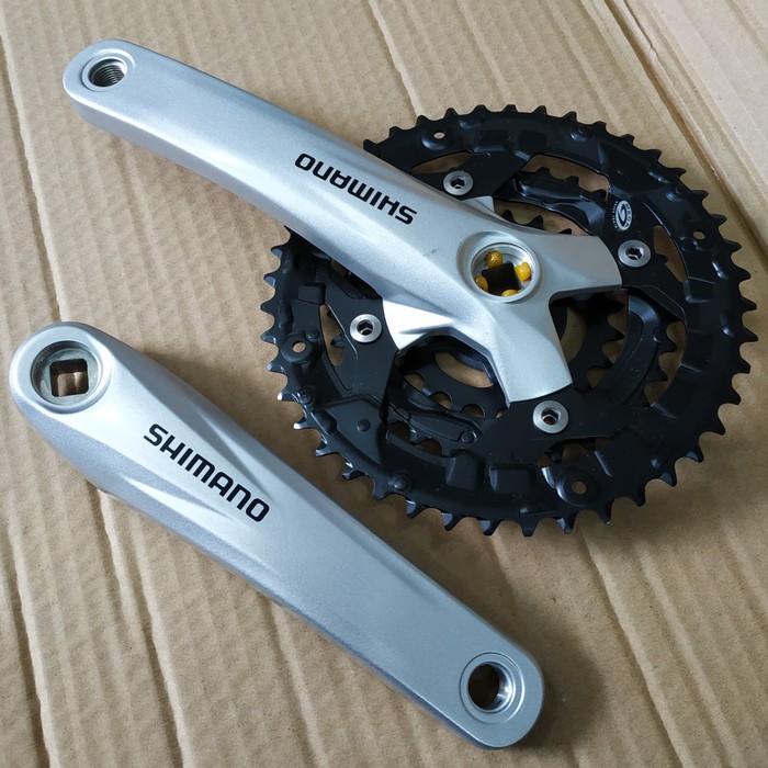 Jual CRANK SHIMANO M391 CORTALES(BB KOTAK) - Silver Diskon