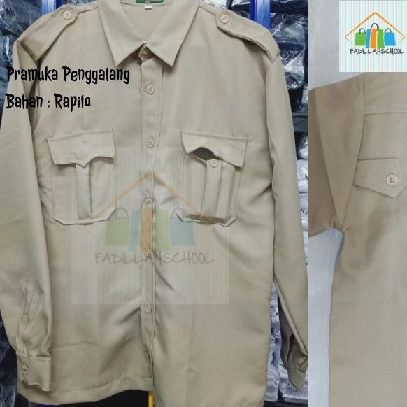Baju pramuka Panjang laki bahan licin